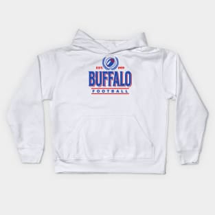 Retro Buffalo Football Vintage Crest Kids Hoodie